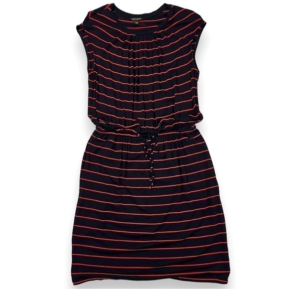 Banana Republic Dresses & Skirts - BANANA Republic Black and Pink Stripe Sleeveless Dress, Size Medium